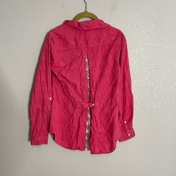 Anthropologie Isabella Sinclair Pink Polka Dot Blouse XS - Picture 4 of 6